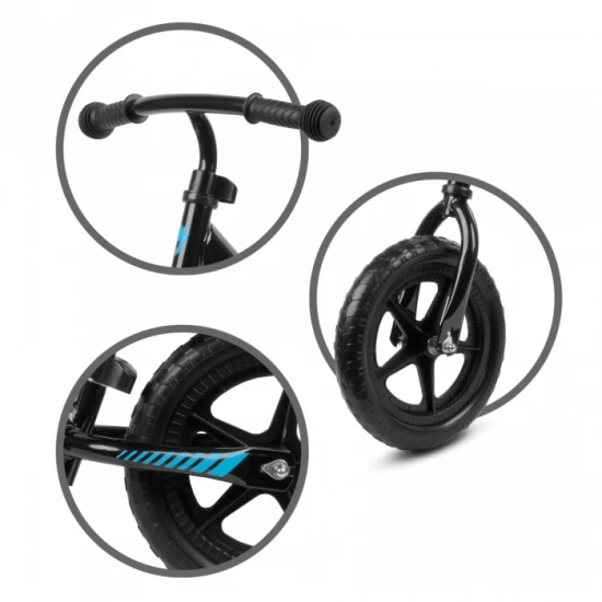 Bicicleta fara pedale Kidwell Rebel Black Bicicleta fara pedale Kidwell Rebel Black