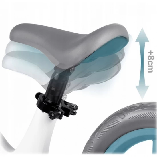 Bicicleta fara pedale pentru copii, 87 x 39 x 54 cm, roti EVA, Light Flee Nukido NK-604 - Albastru - Alb Bicicleta fara pedale pentru copii, 87 x 39 x 54 cm, roti EVA, Light Flee Nukido NK-604 - Albastru - Alb