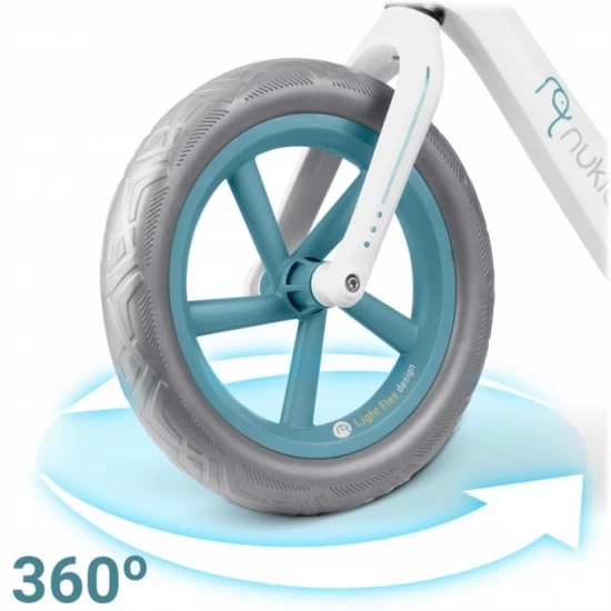 Bicicleta fara pedale pentru copii, 87 x 39 x 54 cm, roti EVA, Light Flee Nukido NK-604 - Albastru - Alb Bicicleta fara pedale pentru copii, 87 x 39 x 54 cm, roti EVA, Light Flee Nukido NK-604 - Albastru - Alb