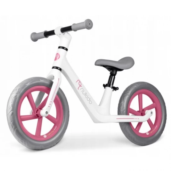 Bicicleta fara pedale pentru copii, 87 x 39 x 54 cm, roti EVA, Light Flee Nukido NK-604 - Roz - Alb Bicicleta fara pedale pentru copii, 87 x 39 x 54 cm, roti EVA, Light Flee Nukido NK-604 - Roz - Alb