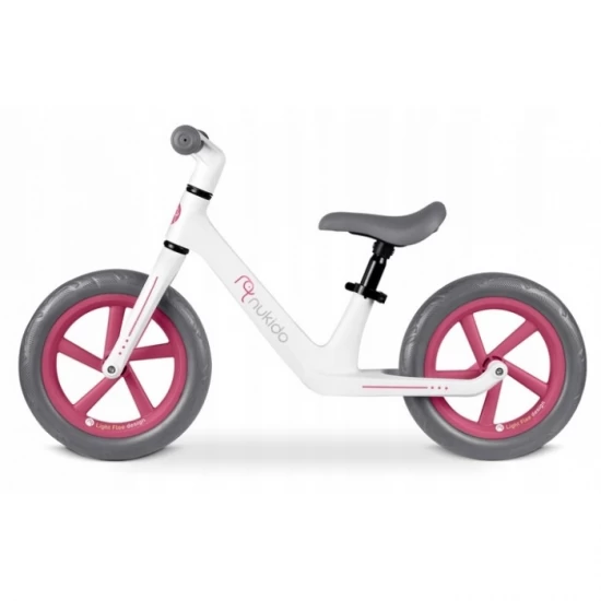 Bicicleta fara pedale pentru copii, 87 x 39 x 54 cm, roti EVA, Light Flee Nukido NK-604 - Roz - Alb Bicicleta fara pedale pentru copii, 87 x 39 x 54 cm, roti EVA, Light Flee Nukido NK-604 - Roz - Alb
