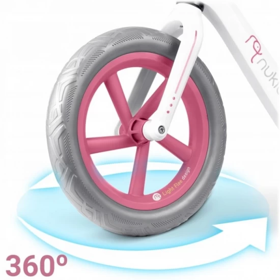 Bicicleta fara pedale pentru copii, 87 x 39 x 54 cm, roti EVA, Light Flee Nukido NK-604 - Roz - Alb Bicicleta fara pedale pentru copii, 87 x 39 x 54 cm, roti EVA, Light Flee Nukido NK-604 - Roz - Alb