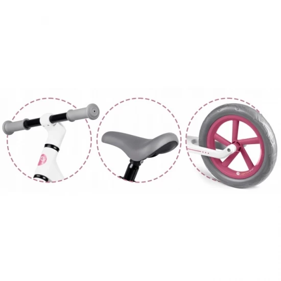 Bicicleta fara pedale pentru copii, 87 x 39 x 54 cm, roti EVA, Light Flee Nukido NK-604 - Roz - Alb Bicicleta fara pedale pentru copii, 87 x 39 x 54 cm, roti EVA, Light Flee Nukido NK-604 - Roz - Alb