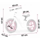 Bicicleta fara pedale pentru copii, 87 x 39 x 54 cm, roti EVA, Light Flee Nukido NK-604 - Roz - Alb Bicicleta fara pedale pentru copii, 87 x 39 x 54 cm, roti EVA, Light Flee Nukido NK-604 - Roz - Alb