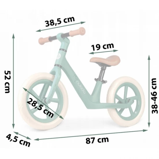 Bicicleta fara pedale pentru copii, 87 x 39 x 54 cm, roti EVA, Light Flee Nukido NK-604 - Verde Bicicleta fara pedale pentru copii, 87 x 39 x 54 cm, roti EVA, Light Flee Nukido NK-604 - Verde