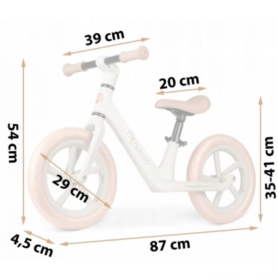 Bicicleta fara pedale pentru copii, 87 x 39 x 54 cm, roti EVA, Light Flee Nukido NK-604 - Bej Bicicleta fara pedale pentru copii, 87 x 39 x 54 cm, roti EVA, Light Flee Nukido NK-604 - Bej