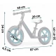 Bicicleta fara pedale pentru copii, 87 x 39 x 54 cm, roti EVA, Light Flee Nukido NK-604 - Negru