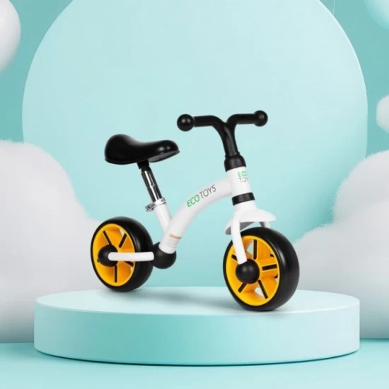 Bicicleta fara pedale pentru copii Ecotoys LC-V1252 - Negru-Portocaliu