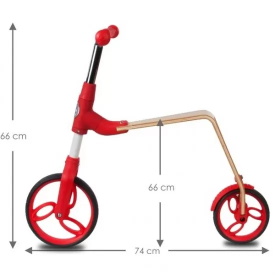 Bicicleta fara pedale/trotineta Sun Baby 006 EVO 360 Red Bicicleta fara pedale/trotineta Sun Baby 006 EVO 360 Red