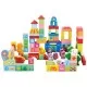 Cuburi de lemn educationale Ecotoys 100 de piese Ferma Cuburi de lemn educationale Ecotoys 100 de piese Ferma