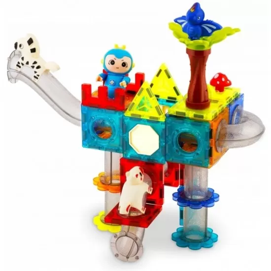 Blocuri magnetice, 107 elemente, Paradisul Dinozaurilor Ricokids RK-757 Blocuri magnetice, 107 elemente, Paradisul Dinozaurilor Ricokids RK-757