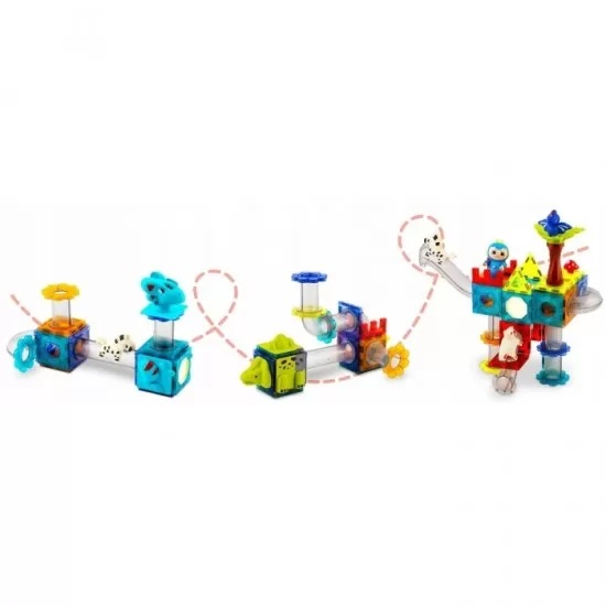 Blocuri magnetice, 107 elemente, Paradisul Dinozaurilor Ricokids RK-757 Blocuri magnetice, 107 elemente, Paradisul Dinozaurilor Ricokids RK-757