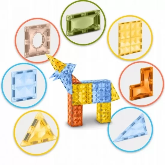 Blocuri magnetice, 78 elemente, Ricokids RK-766 Blocuri magnetice, 78 elemente, Ricokids RK-766