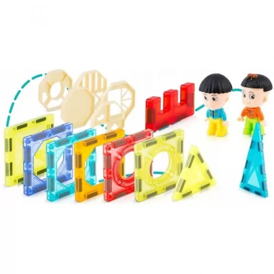 Blocuri magnetice, 98 elemente, Orasel Ricokids RK-768 Blocuri magnetice, 98 elemente, Orasel Ricokids RK-768