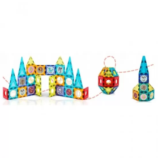 Blocuri magnetice, 98 elemente, Orasel Ricokids RK-768 Blocuri magnetice, 98 elemente, Orasel Ricokids RK-768