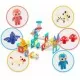 Blocuri magnetice cu tobogan, 153 elemente, Dinozauri Ricokids RK-764 Blocuri magnetice cu tobogan, 153 elemente, Dinozauri Ricokids RK-764