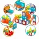 Blocuri magnetice si lumini, 75 elemente, Ricokids RK-763 Blocuri magnetice si lumini, 75 elemente, Ricokids RK-763