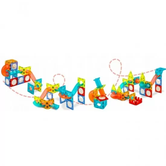 Blocuri magnetice si lumini, 75 elemente, Ricokids RK-763 Blocuri magnetice si lumini, 75 elemente, Ricokids RK-763