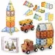 Blocuri magnetice si o masinuta, 100 elemente, Ricokids RK-766 Blocuri magnetice si o masinuta, 100 elemente, Ricokids RK-766
