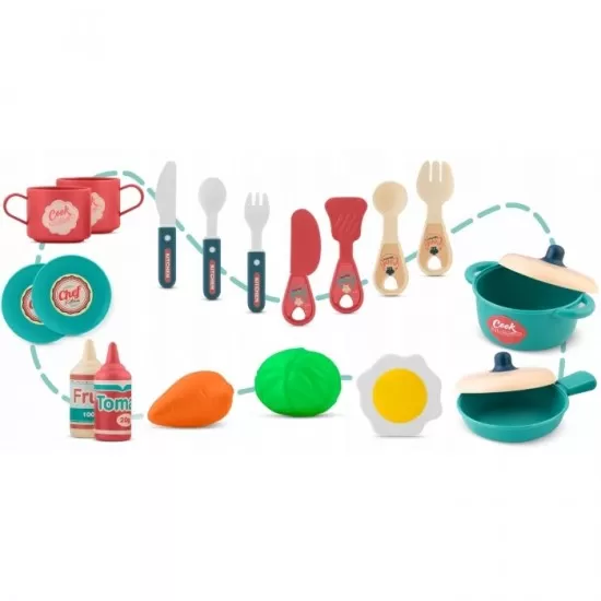 Bucatarie 3 in 1 cu accesorii incluse Ricokids 772900 - Roz Bucatarie 3 in 1 cu accesorii incluse Ricokids 772900 - Roz