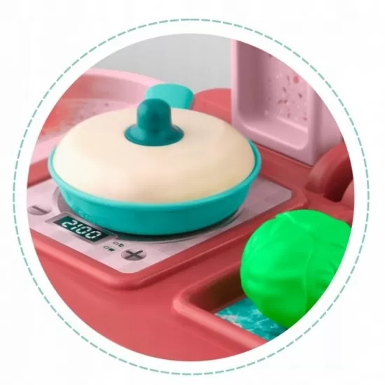 Bucatarie 3 in 1 cu accesorii incluse Ricokids 772900 - Roz Bucatarie 3 in 1 cu accesorii incluse Ricokids 772900 - Roz