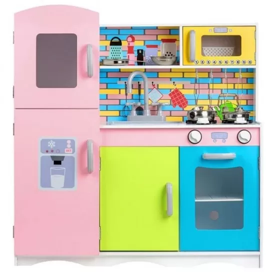 Bucatarie copii colorata Ecotoys cu set accesorii Bucatarie copii colorata Ecotoys cu set accesorii