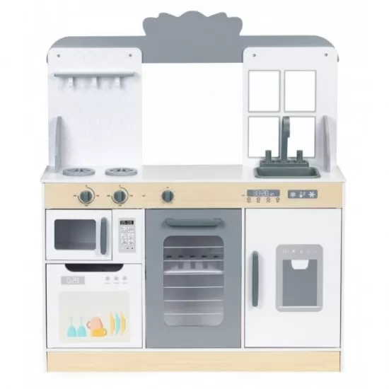 Bucatarie din lemn 2 in 1 tip restaurant pentru copii Ecotoys Bucatarie din lemn 2 in 1 tip restaurant pentru copii Ecotoys