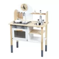 Bucatarie din lemn cu accesorii Ecotoys TL80021