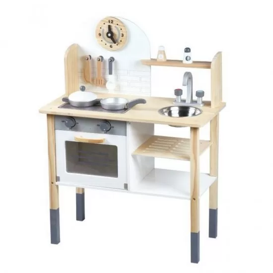 Bucatarie din lemn cu accesorii Ecotoys TL80021 Bucatarie din lemn cu accesorii Ecotoys TL80021