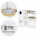 Bucatarie din lemn cu accesorii si LED-uri Ecotoys PLK553
