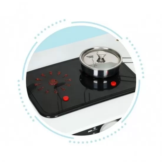 Bucatarie din lemn cu accesorii si LED-uri Ecotoys PLK560 Bucatarie din lemn cu accesorii si LED-uri Ecotoys PLK560