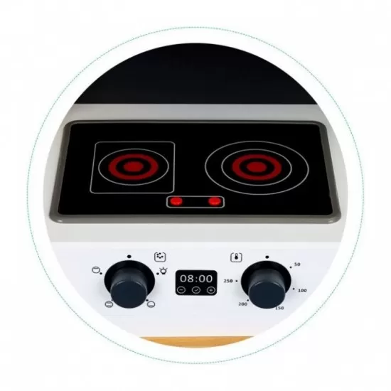 Bucatarie din lemn pentru copii cu sunete si LED-uri Ecotoys CA12202 Bucatarie din lemn pentru copii cu sunete si LED-uri Ecotoys CA12202