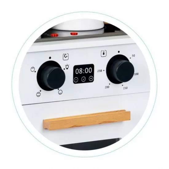 Bucatarie din lemn pentru copii cu sunete si LED-uri Ecotoys CA12202 Bucatarie din lemn pentru copii cu sunete si LED-uri Ecotoys CA12202