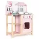 Bucatarie copii din lemn Ecotoys cu sunete si accesorii - Roz Bucatarie copii din lemn Ecotoys cu sunete si accesorii - Roz