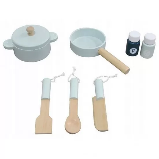 Bucatarie copii din lemn cu tabla pentru retete Ecotoys Bucatarie copii din lemn cu tabla pentru retete Ecotoys