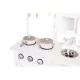 Bucatarie copii din lemn Ecotoys cu accesorii - Alb Bucatarie copii din lemn Ecotoys cu accesorii - Alb