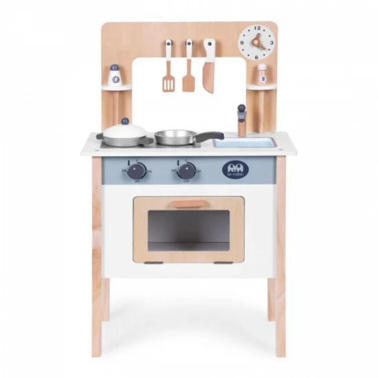 Bucatarie din lemn pentru copii cu accesorii, 48 x 26 x 77 cm, Ecotoys Bucatarie din lemn pentru copii cu accesorii, 48 x 26 x 77 cm, Ecotoys