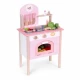 Bucatarie din lemn pentru copii cu accesorii, 48 x 26 x 76.5 cm, Ecotoys, roz Bucatarie din lemn pentru copii cu accesorii, 48 x 26 x 76.5 cm, Ecotoys, roz