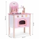 Bucatarie din lemn pentru copii cu accesorii, 48 x 26 x 76.5 cm, Ecotoys, roz Bucatarie din lemn pentru copii cu accesorii, 48 x 26 x 76.5 cm, Ecotoys, roz