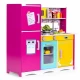 Bucatarie din lemn pentru copii cu accesorii, 92 x 29.5 x 83 cm, Ecotoys TL40027