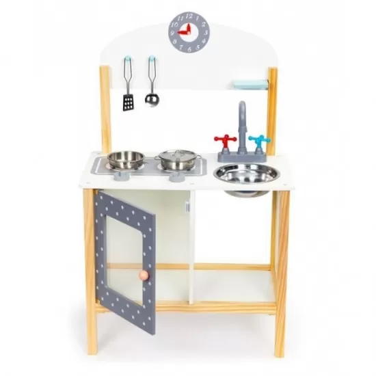 Bucatarie din lemn pentru copii cu accesorii Ecotoys PH02C005 Bucatarie din lemn pentru copii cu accesorii Ecotoys PH02C005