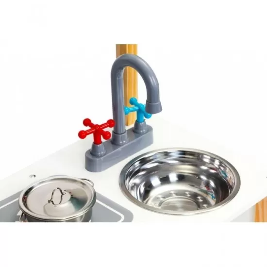 Bucatarie din lemn pentru copii cu accesorii Ecotoys PH02C005 Bucatarie din lemn pentru copii cu accesorii Ecotoys PH02C005
