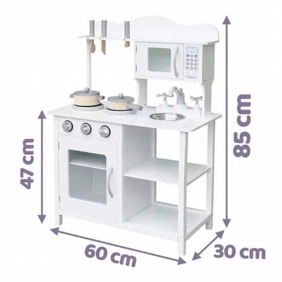Bucatarie din lemn pentru copii Ricokids 7800 - Alb Bucatarie din lemn pentru copii Ricokids 7800 - Alb