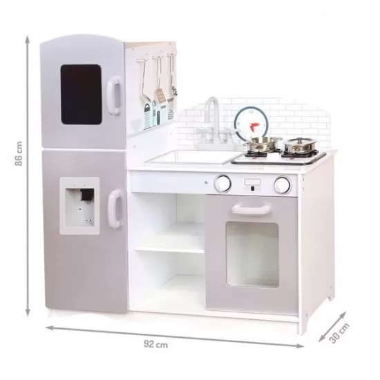 Bucatarie copii din lemn XXL Ecotoys cu accesorii Bucatarie copii din lemn XXL Ecotoys cu accesorii