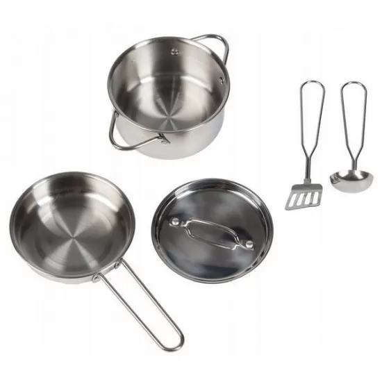 Bucatarie copii din lemn Ecotoys cu accesorii aluminiu Bucatarie copii din lemn Ecotoys cu accesorii aluminiu