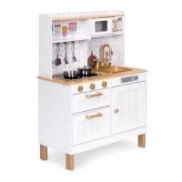 Bucatarie mare din lemn pentru copii cu accesorii, 70 x 30 x 93.5 cm, Ecotoys
