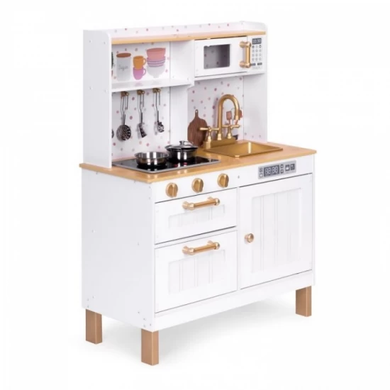Bucatarie mare din lemn pentru copii cu accesorii, 70 x 30 x 93.5 cm, Ecotoys Bucatarie mare din lemn pentru copii cu accesorii, 70 x 30 x 93.5 cm, Ecotoys