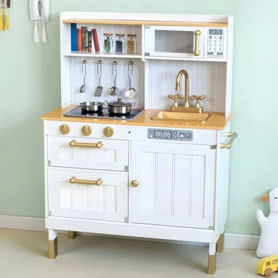 Bucatarie mare din lemn pentru copii cu accesorii, 70 x 30 x 93.5 cm, Ecotoys Bucatarie mare din lemn pentru copii cu accesorii, 70 x 30 x 93.5 cm, Ecotoys