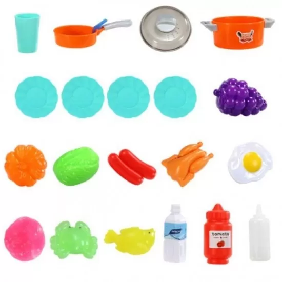 Bucatarie pentru copii cu sunete si lumini LED Ecotoys HC493096 - Albastru Bucatarie pentru copii cu sunete si lumini LED Ecotoys HC493096 - Albastru