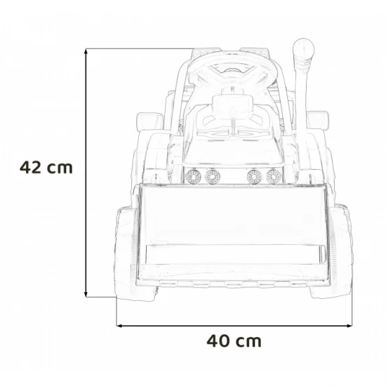 Buldozer electric cu cupa mobila ZP1001B, roti si scaun din plastic, 86x40x42 cm, putere 25W - Rosu Buldozer electric cu cupa mobila ZP1001B, roti si scaun din plastic, 86x40x42 cm, putere 25W - Rosu